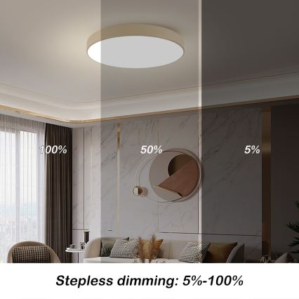 Brilagi - LED stropné svietidlo POOL LED/100W/230V 3000/4000/6000K pr. 80 cm béžové