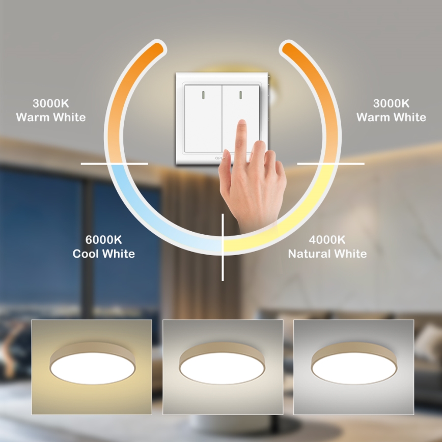 Brilagi - LED stropné svietidlo POOL LED/100W/230V 3000/4000/6000K pr. 80 cm béžové