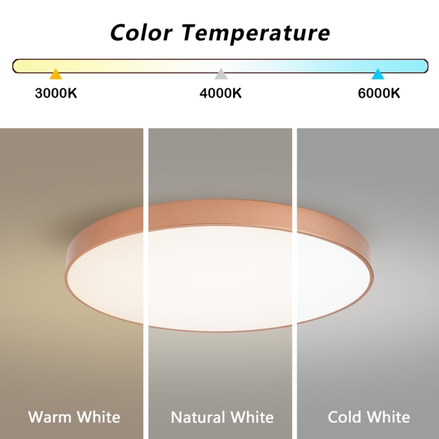 Brilagi - LED stropné svietidlo POOL, 100 W, 230 V, 3000/4000/6000 K (nastaviteľné), priemer 80 cm, bronzové