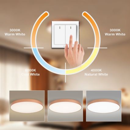 Brilagi - LED stropné svietidlo POOL, 100 W, 230 V, 3000/4000/6000 K (nastaviteľné), priemer 80 cm, bronzové