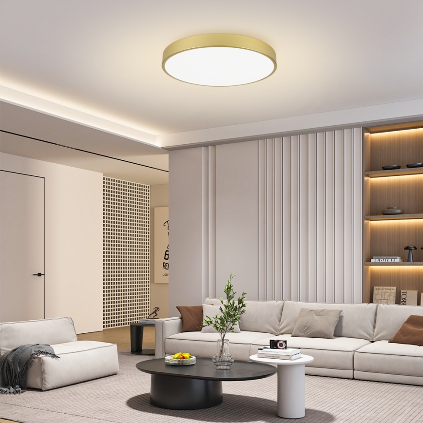 Brilagi - LED stropné svietidlo POOL LED/100W/230V 3000/4500/6000K pr. 80 cm zlaté