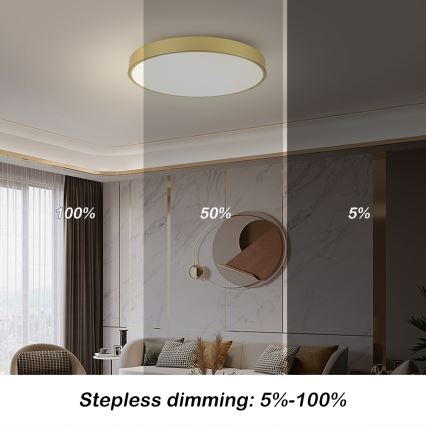 Brilagi - LED stropné svietidlo POOL LED/100W/230V 3000/4500/6000K pr. 80 cm zlaté