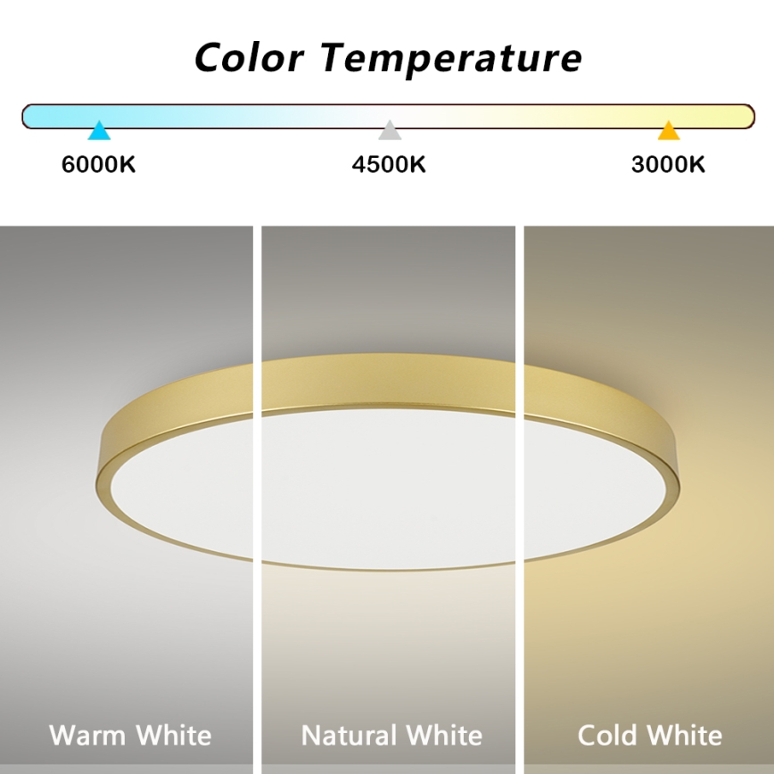 Brilagi - LED stropné svietidlo POOL LED/128W/230V 3000/4500/6000K priemer 100 cm zlaté