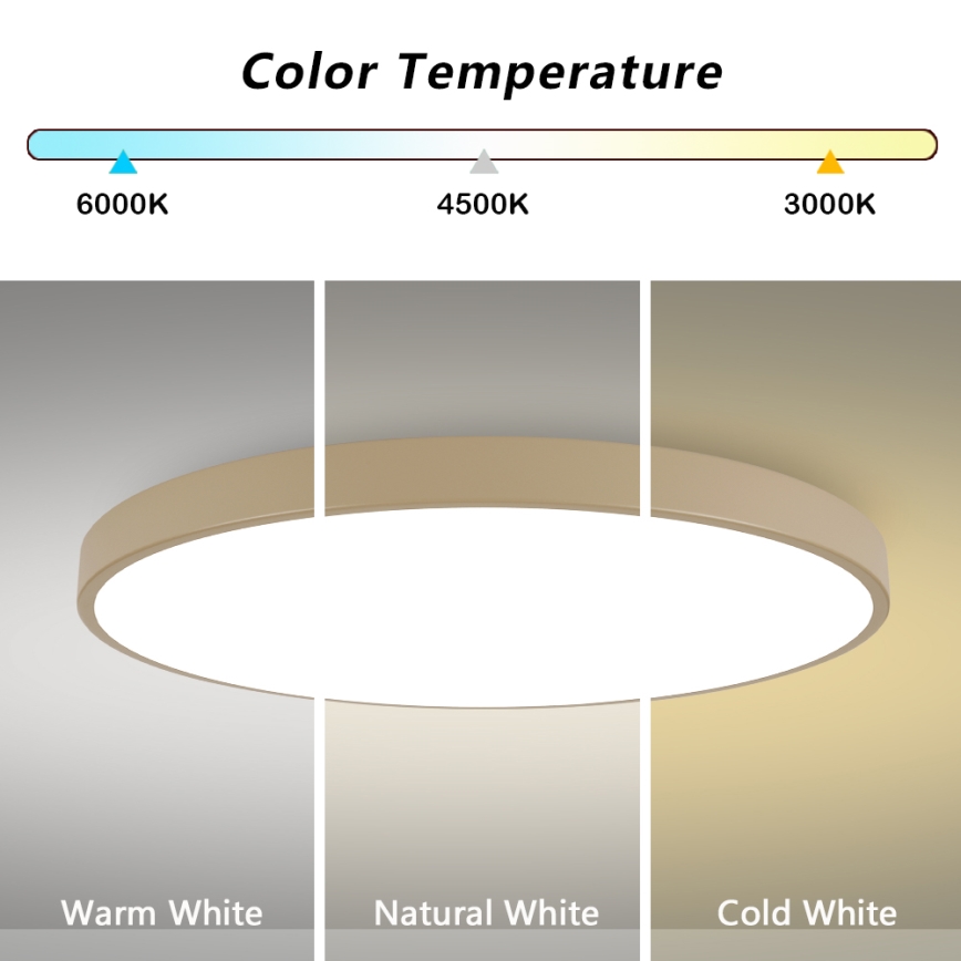 Brilagi - LED stropné svietidlo POOL LED/180W/230V 3000/4000/6000K priemer 120 cm béžové