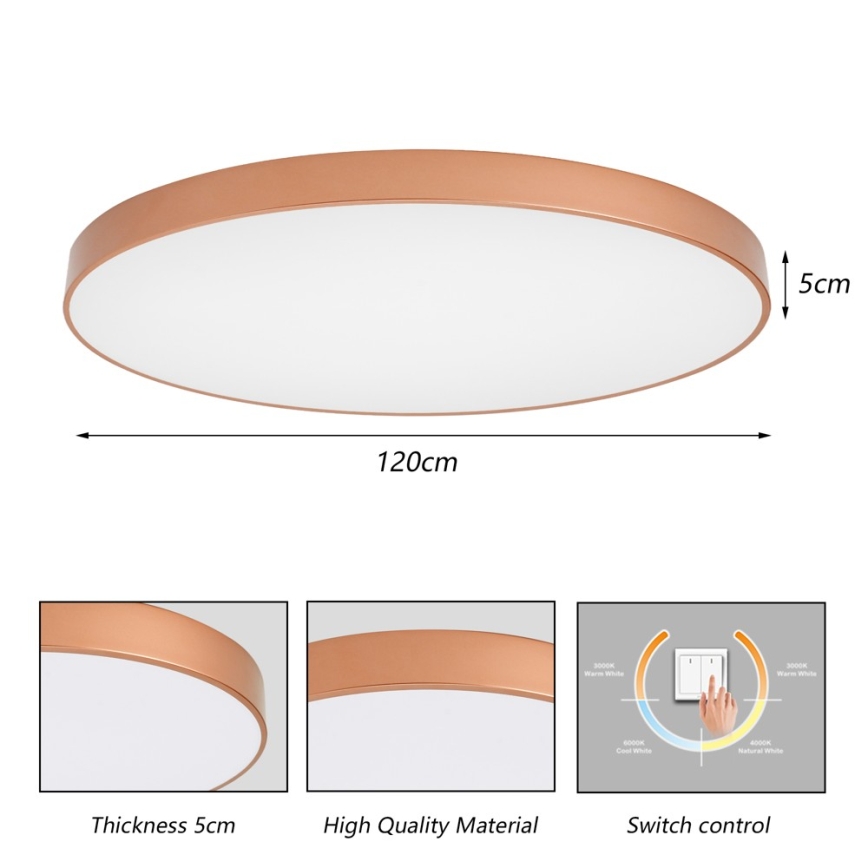 BRILAGI - LED Stropné svietidlo POOL LED/180W/230V 3000/4000/6000K pr. 120 cm medené
