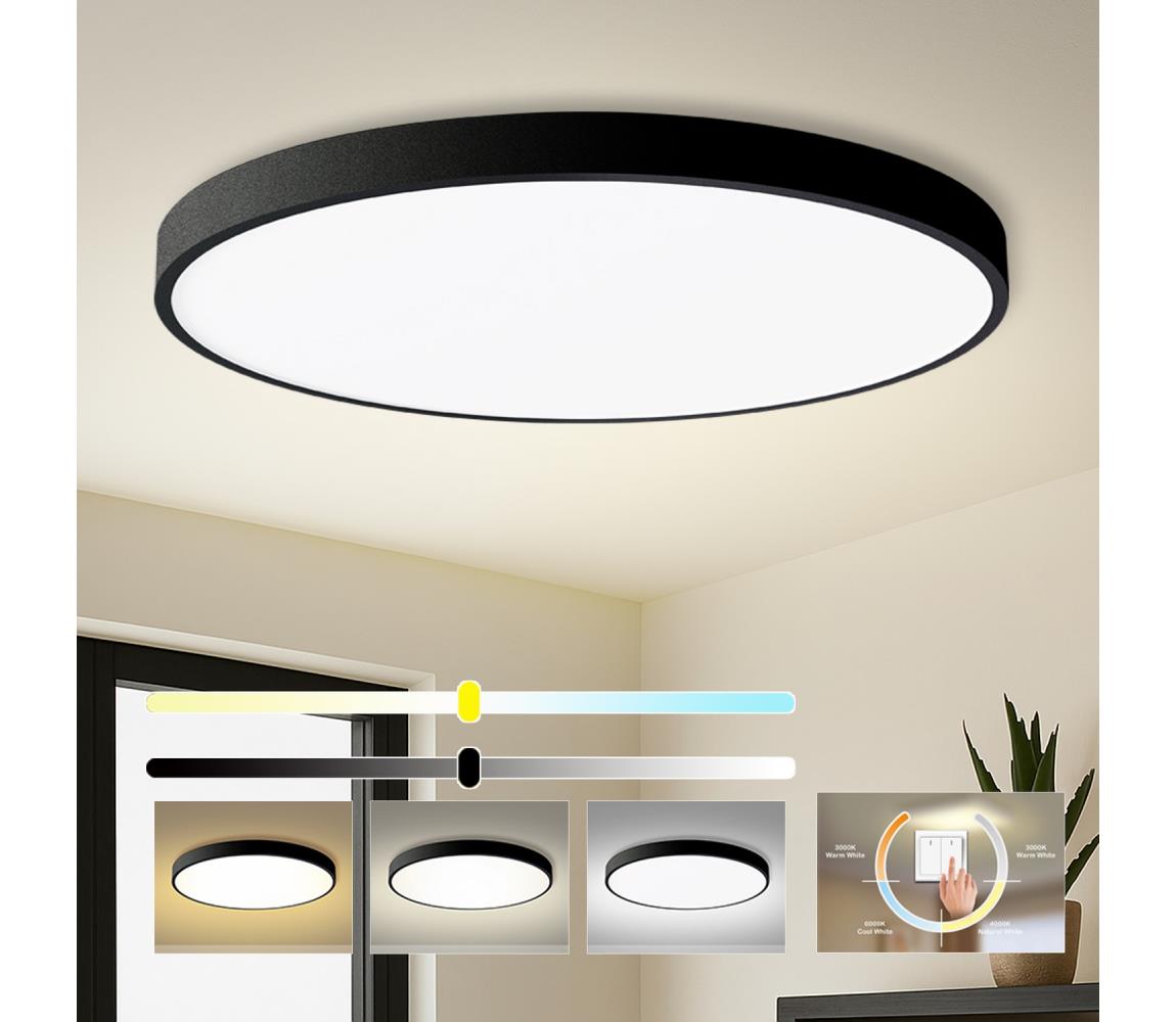 Brilagi - LED stropné svietidlo POOL LED/180W/230V 3000/4000/6000K priemer 120 cm čierne BRI434