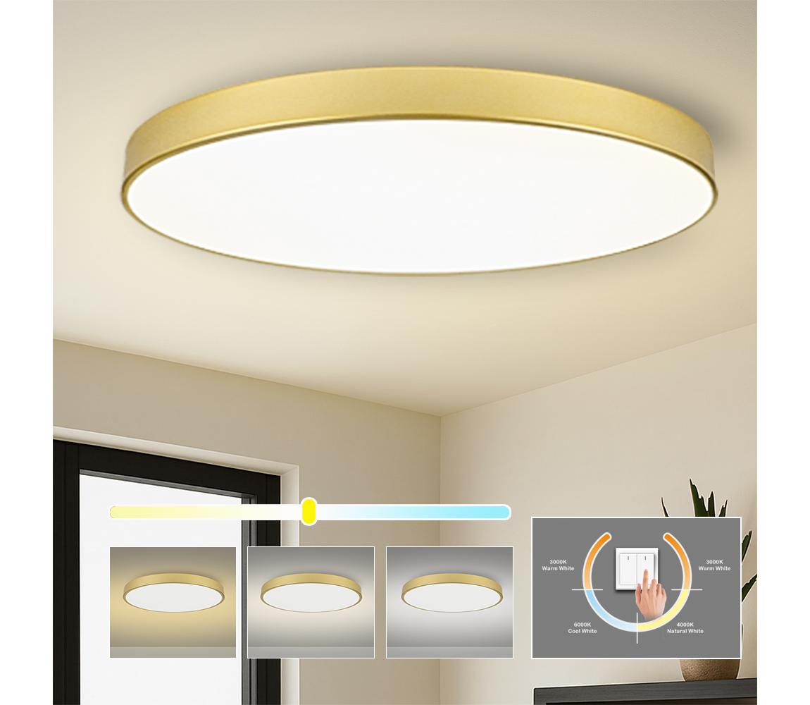 Brilagi-LED Stropné svietidlo POOL LED/180W/230V 3000/4000/6000K priemer 120 cm zlaté BRI571