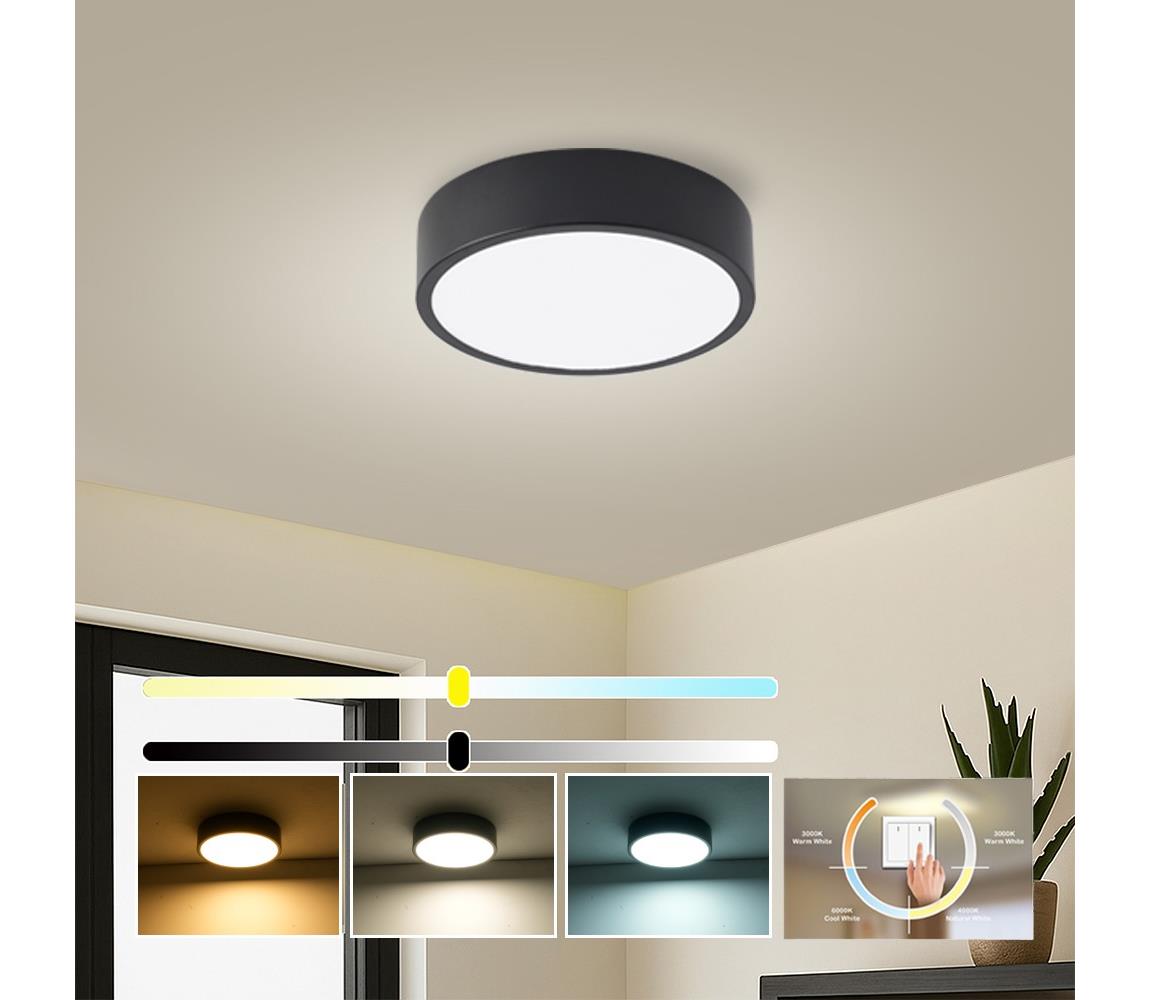 Brilagi - LED stropné svietidlo POOL LED/18W/230V 3000/4000/6000K pr. 20 cm čierna BRI539