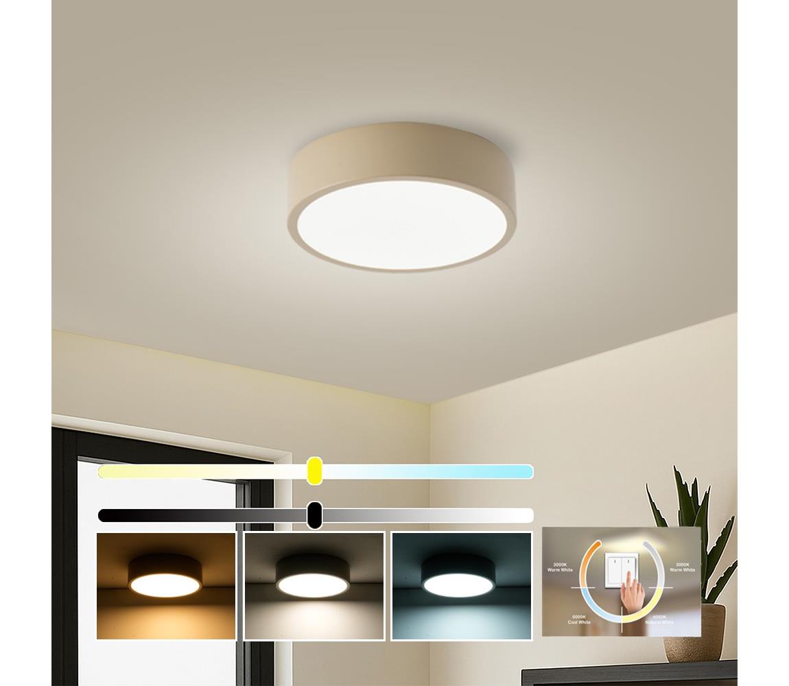 Brilagi - LED stropné svietidlo POOL LED/18W/230V 3000/4000/6000K priemer 20 cm béžové BRI541