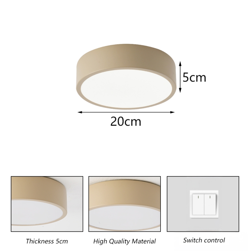 Brilagi - LED stropné svietidlo POOL LED/18W/230V 3000/4000/6000K pr. 20 cm béžové