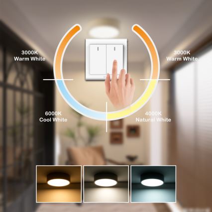Brilagi - LED stropné svietidlo POOL LED/18W/230V 3000/4500/6000K priemer 20 cm béžové