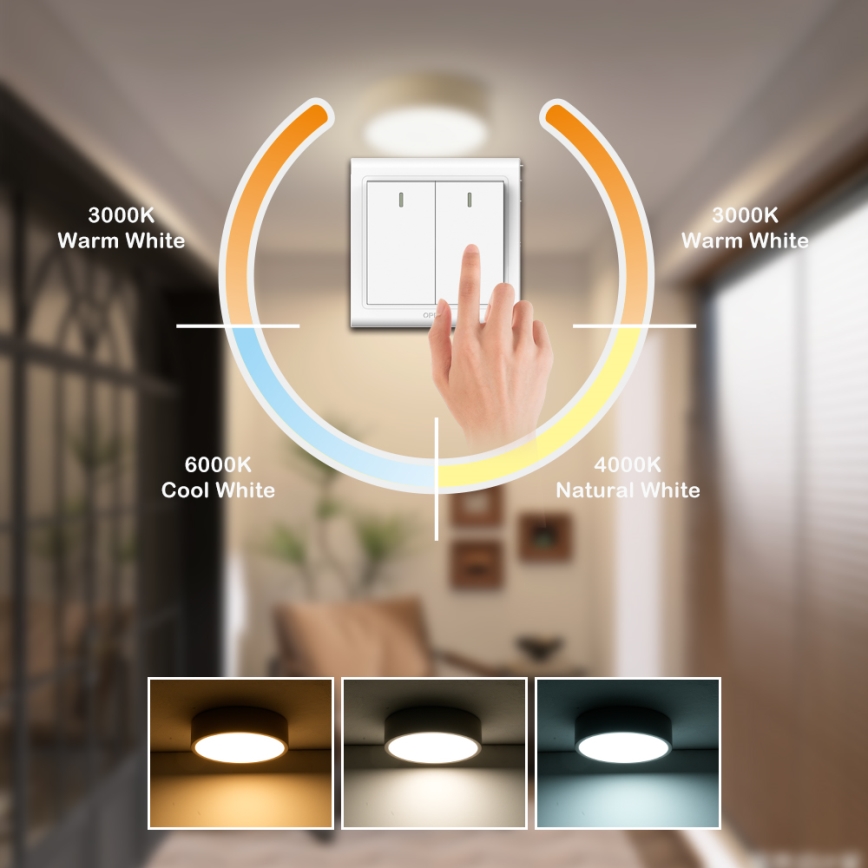Brilagi - LED stropné svietidlo POOL LED/18W/230V 3000/4500/6000K priemer 20 cm béžové