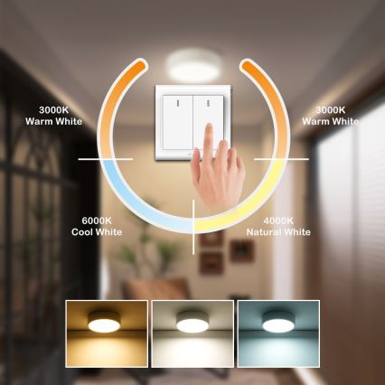 Brilagi - LED stropné svietidlo POOL LED/18W/230V 3000/4500/6000K pr. 20 cm biela