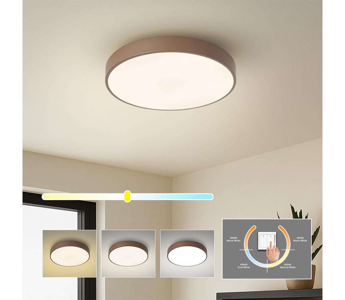 Brilagi - LED stropné svietidlo POOL LED/36W/230V 3000/4000/6000K 30 cm hnedé BRI680