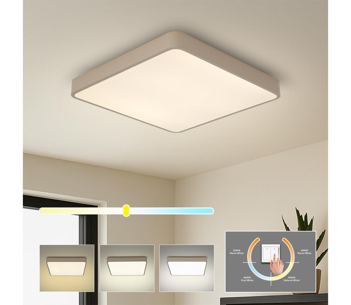 Brilagi - LED stropné svietidlo POOL LED/36W/230V 3000/4000/6000K 40x40 cm béžové BRI658