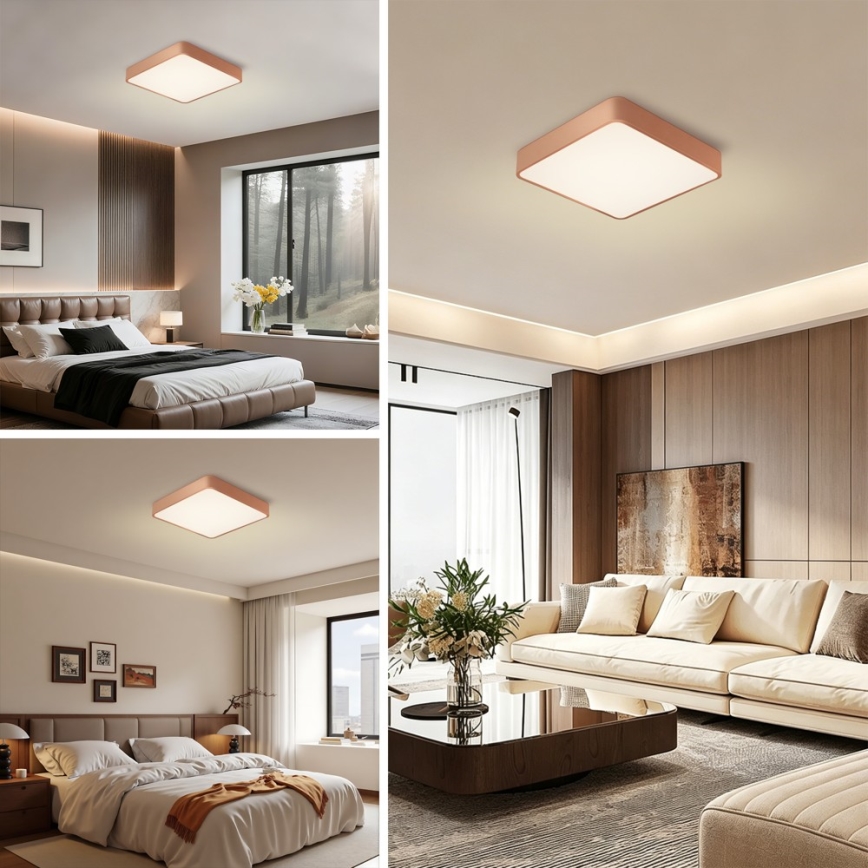Brilagi - LED stropné svietidlo POOL LED/48W/230V 3000/4000/6000K 50x50 cm bronzové