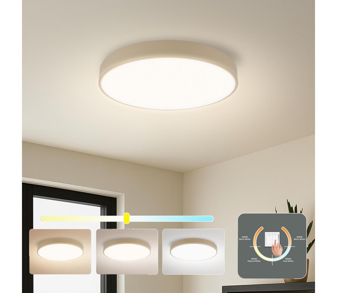 Brilagi - LED stropné svietidlo POOL LED/48W/230V 3000/4000/6000K pr. 40 cm béžové BRI334