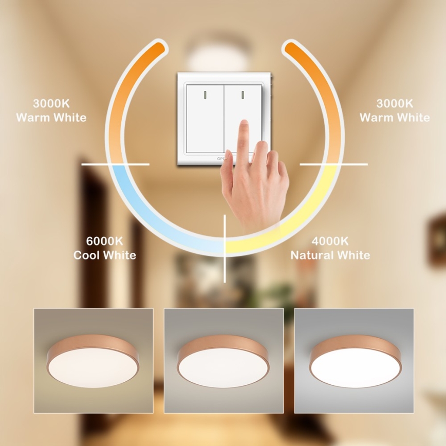 Brilagi - LED stropné svietidlo POOL LED/48W/230V 3000/4000/6000K priemer 40 cm bronzové