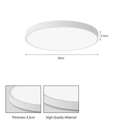 Brilagi - LED Stropné svietidlo POOL LED/60W/230V 3000/4000/6000K 50 cm biela