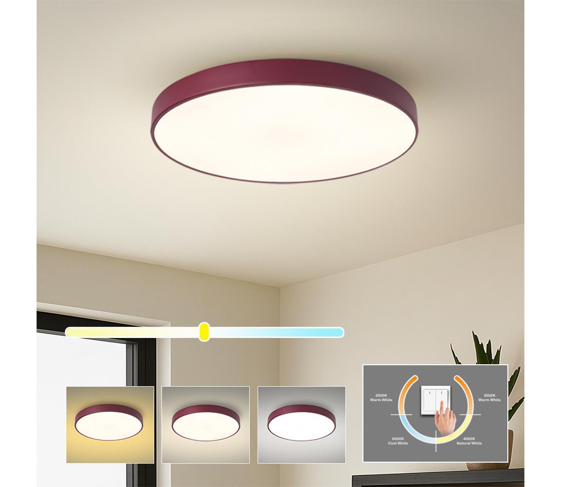 Brilagi - LED stropné svietidlo POOL LED/60W/230V 3000/4000/6000K 50 cm bordové BRI697
