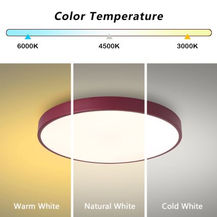 Brilagi - LED stropné svietidlo POOL LED/60W/230V 3000/4000/6000K pr. 50 cm bordové