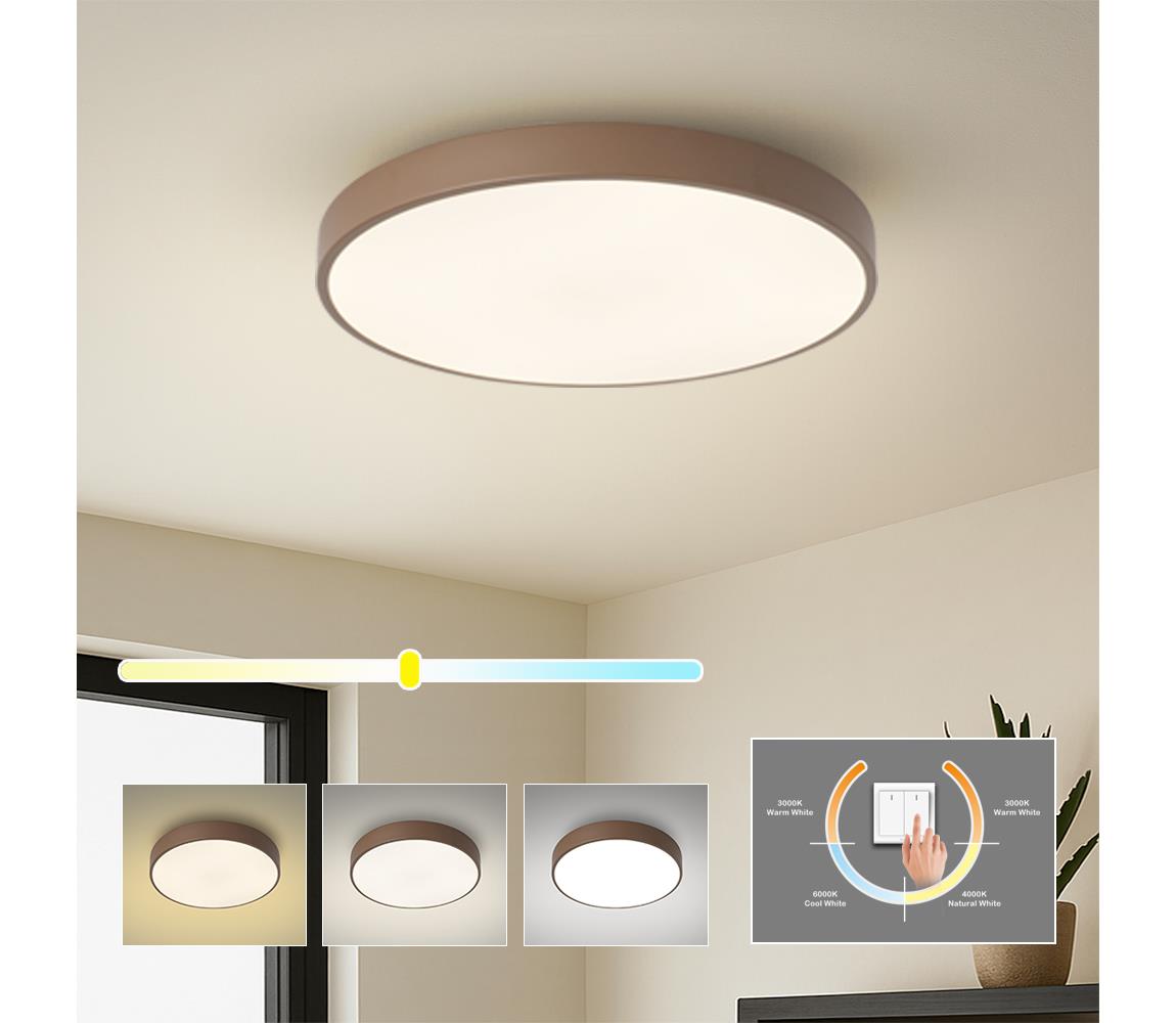 Brilagi - LED stropné svietidlo POOL LED/60W/230V 3000/4000/6000K 50 cm hnedé BRI696