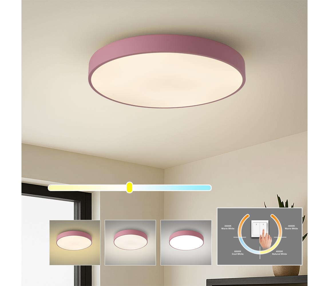 Brilagi - LED stropné svietidlo POOL LED/60W/230V 3000/4000/6000K 50 cm ružové BRI695