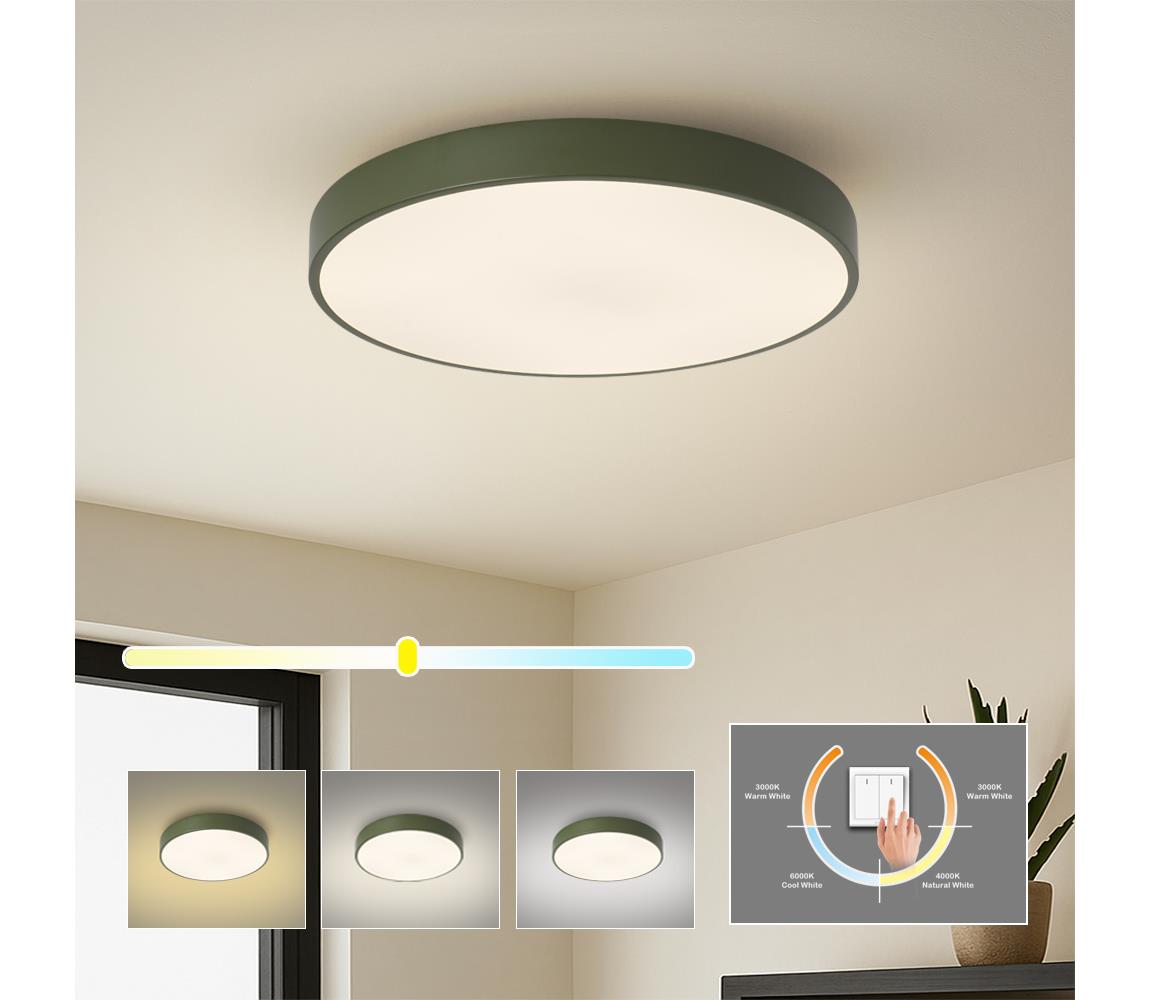 Brilagi - LED stropné svietidlo POOL LED/60W/230V 3000/4000/6000K 50 cm zelené BRI694