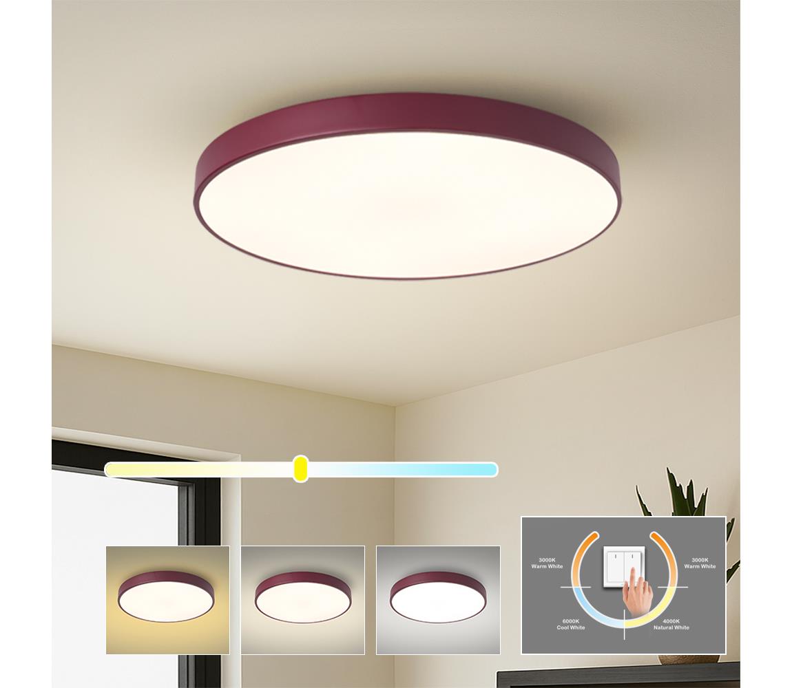 Brilagi - LED Stropné svietidlo POOL LED/60W/230V 3000/4000/6000K 60 cm bordová BRI709