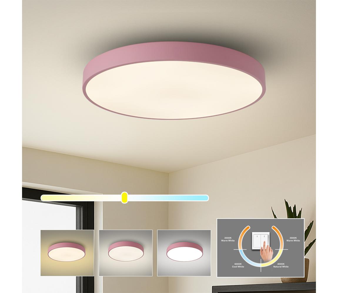 Brilagi - LED stropné svietidlo POOL LED/60W/230V 3000/4000/6000K 60 cm ružová BRI707