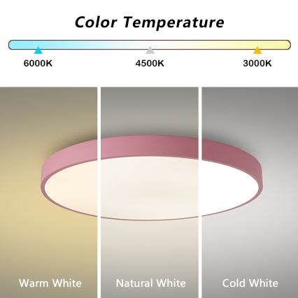 Brilagi - LED stropné svietidlo POOL LED/60W/230V 3000/4000/6000K priemer 60 cm ružová