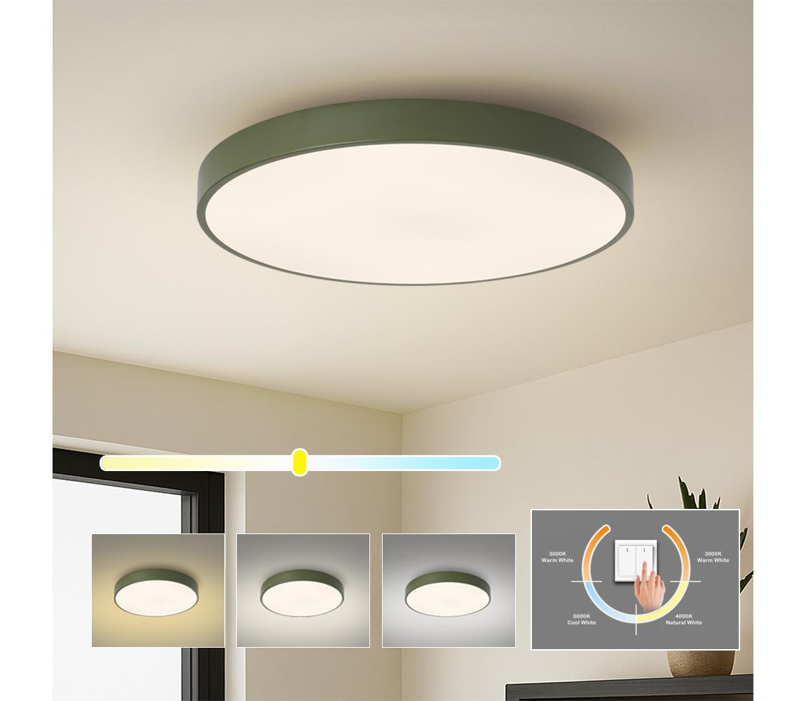Brilagi - LED stropné svietidlo POOL LED/60W/230V 3000/4000/6000K 60 cm zelené BRI706