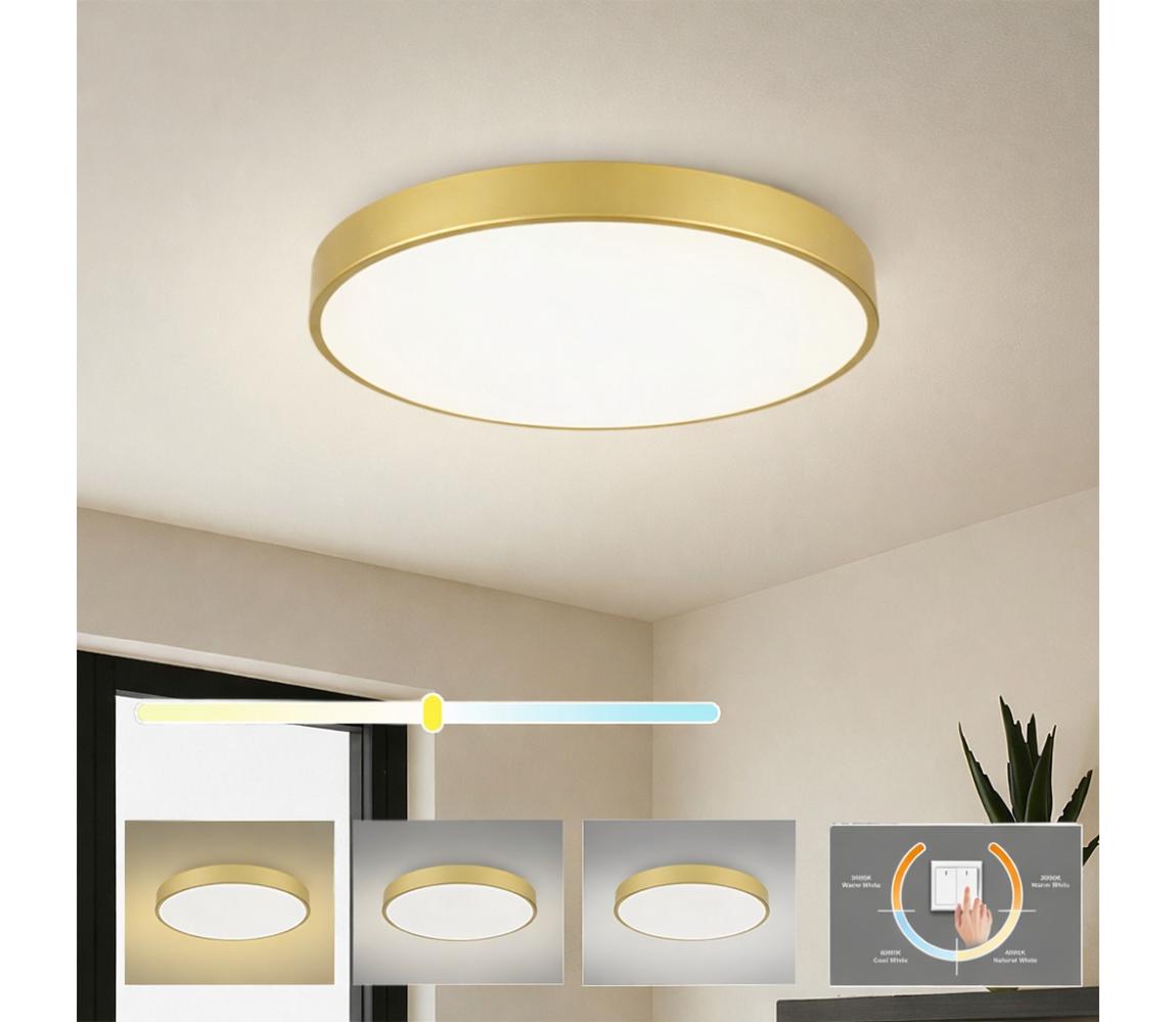 Brilagi - LED stropné svietidlo POOL LED/60W/230V 3000/4000/6000K pr. 60 cm zlaté BRI559
