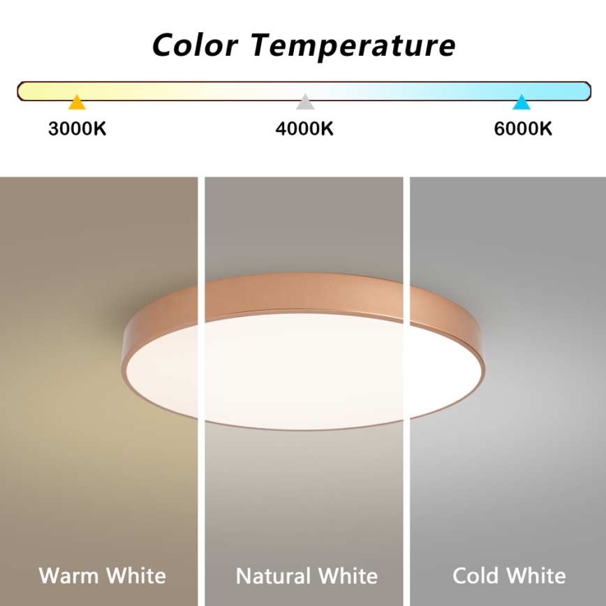Brilagi - LED stropné svietidlo POOL LED/60W/230V 3000/4000/6000K pr. 60 cm bronzové