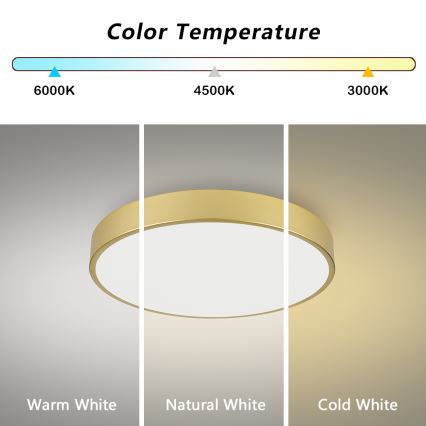 Brilagi - LED stropné svietidlo POOL LED/60W/230V 3000/4500/6000K pr. 60 cm zlaté