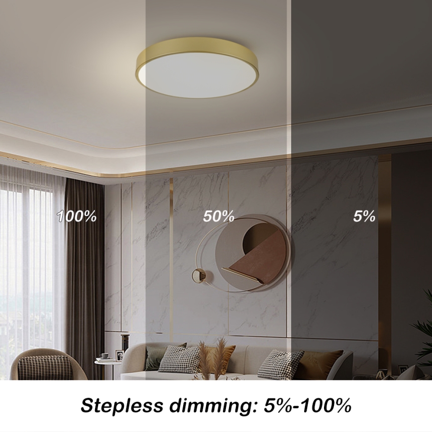 Brilagi - LED stropné svietidlo POOL LED/60W/230V 3000/4500/6000K pr. 60 cm zlaté
