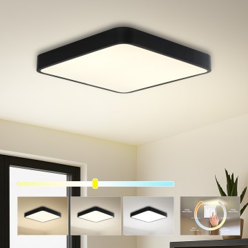 Brilagi - LED stropné svietidlo POOL SQUARE LED/48W/230V 3000/4000/6000K 50x50 cm čierna