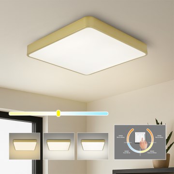 Brilagi - LED stropné svietidlo POOL SQUARE LED/48W/230V 3000/4000/6000K 50x50 cm zlaté