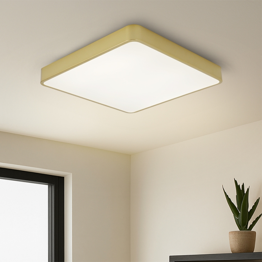 Brilagi - LED stropné svietidlo POOL SQUARE LED/48W/230V 3000/4000/6000K 50x50 cm zlaté
