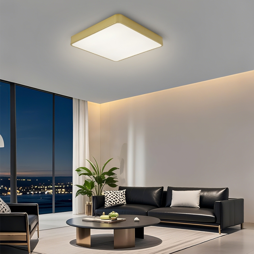 Brilagi - LED stropné svietidlo POOL SQUARE LED/48W/230V 3000/4000/6000K 50x50 cm zlaté