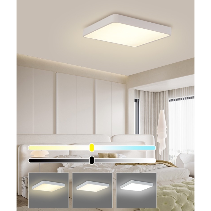 Brilagi - LED stropné svietidlo POOL SQUARE LED/48W/230V 3000/4500/6000K 50x50 cm biele