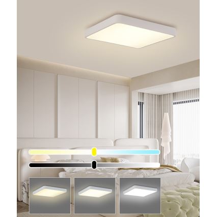Brilagi - LED stropné svietidlo POOL SQUARE LED/48W/230V 3000/4500/6000K 50x50 cm biela