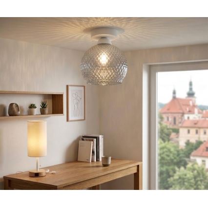 BRILAGI - LED Stropné svietidlo RETRO GLASS 1xE27/60W/230V pr. 18 cm biela/dymová sivá