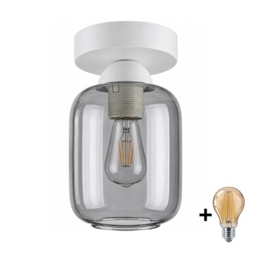 BRILAGI - LED Stropné svietidlo RETRO GLASS 1xE27/60W/230V pr. 14 cm biela/dymovo šedá