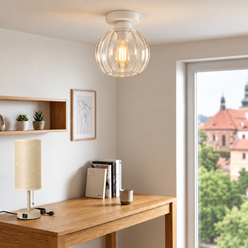 BRILAGI - LED Stropné svietidlo RETRO GLASS 1xE27/60W/230V pr. 18 cm biele/číre