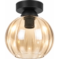 BRILAGI - LED Stropné svietidlo RETRO GLASS 1xE27/60W/230V pr. 18 cm čierna/dymovo-béžová
