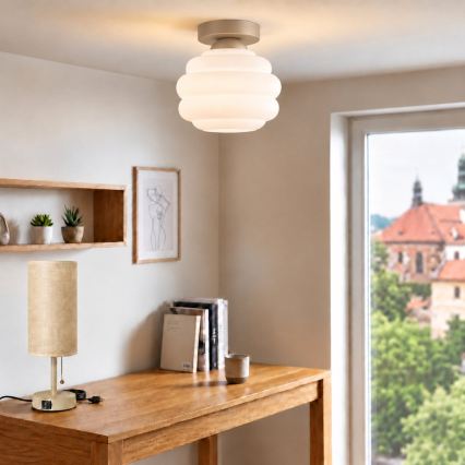 BRILAGI - LED stropné svietidlo RETRO GLASS 1xE27/60W/230V pr. 20 cm béžová/biela