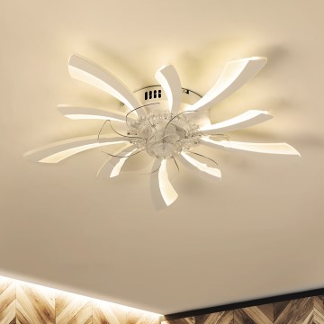 Brilagi - LED stropné svietidlo s ventilátorom stmievateľné LED/50W/230V 3000-6500K biela + diaľkové ovládanie