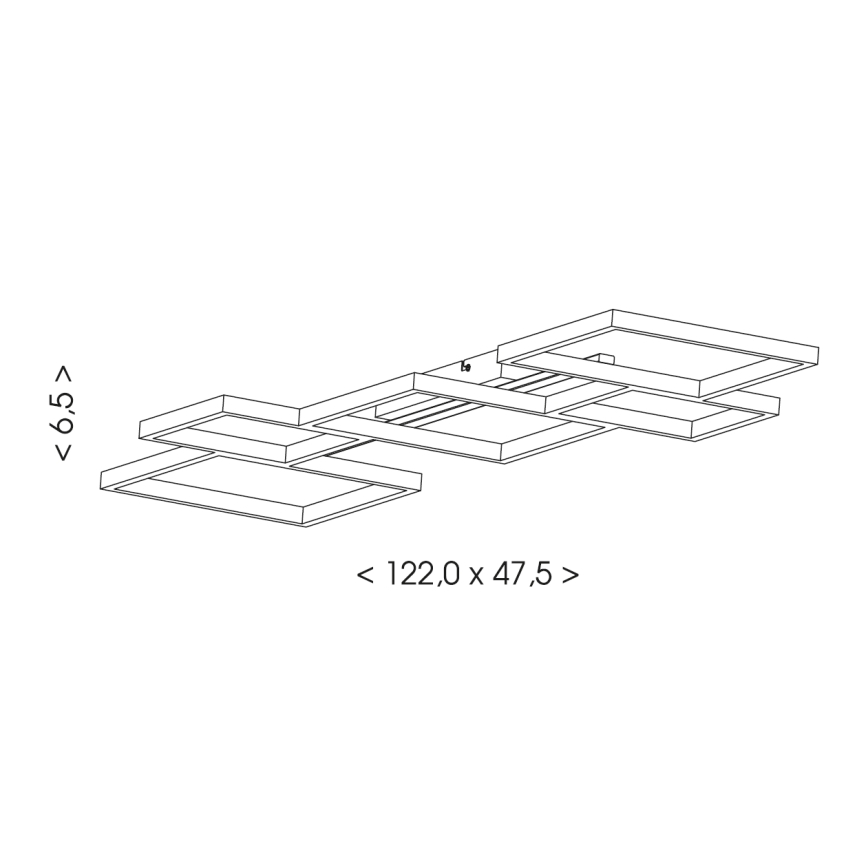 Brilagi - LED Stropné svietidlo SHIFT LED/42W/230V 4000K 47,5x122 cm čierna