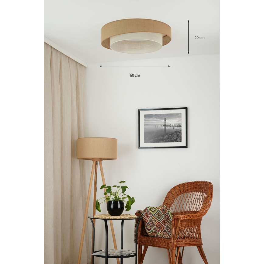 Brilagi - LED Stropné svietidlo SHINE LED/24W/230V pr. 60 cm béžová/krémová